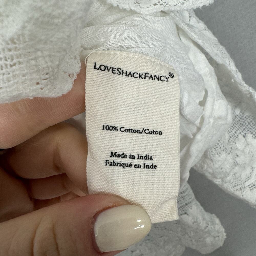 LoveShackFancy Womens Dress M White Lilium Dainty Cottagecore Feminine Bridal - Picture 12 of 13